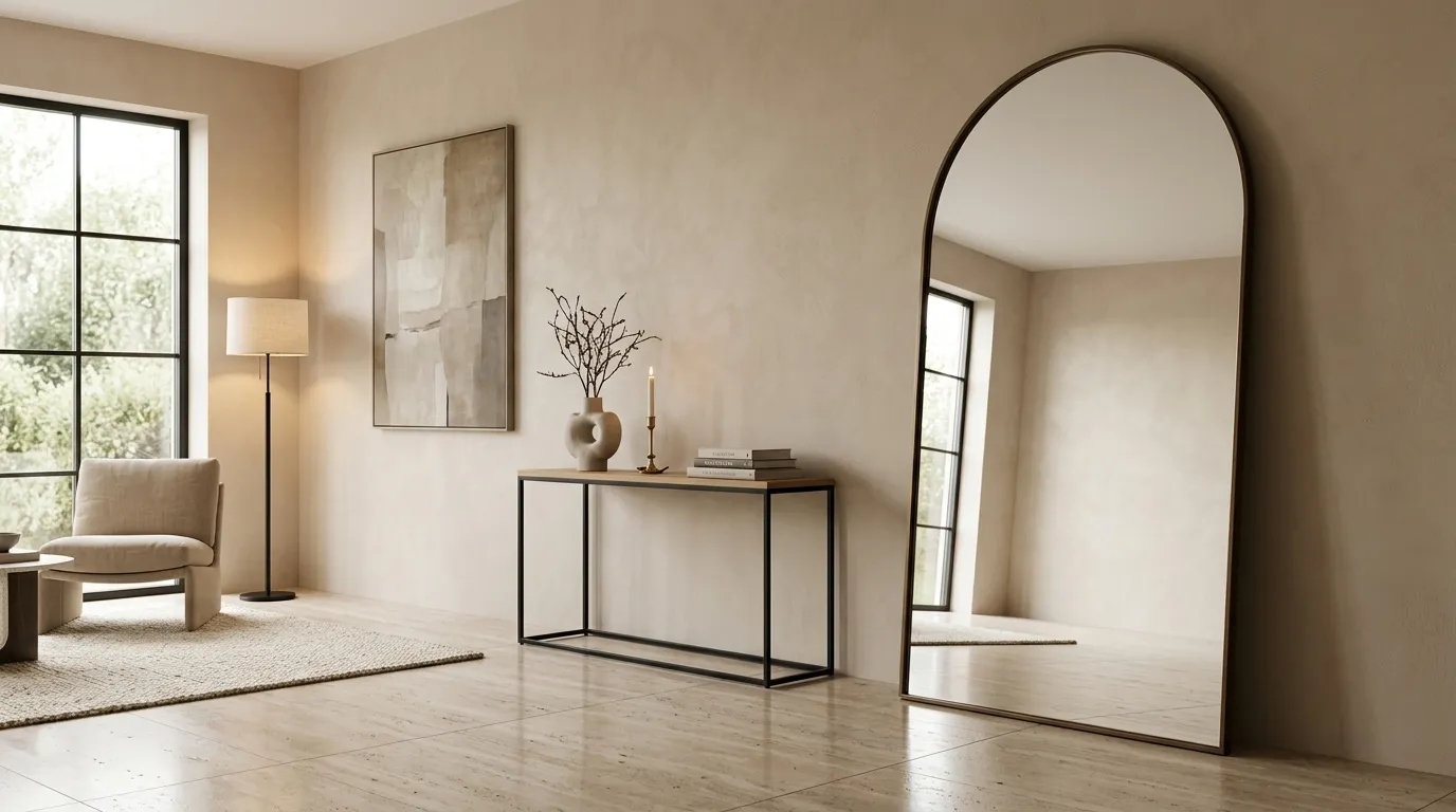 vertical wall decor ideas Oversized Statement Mirror