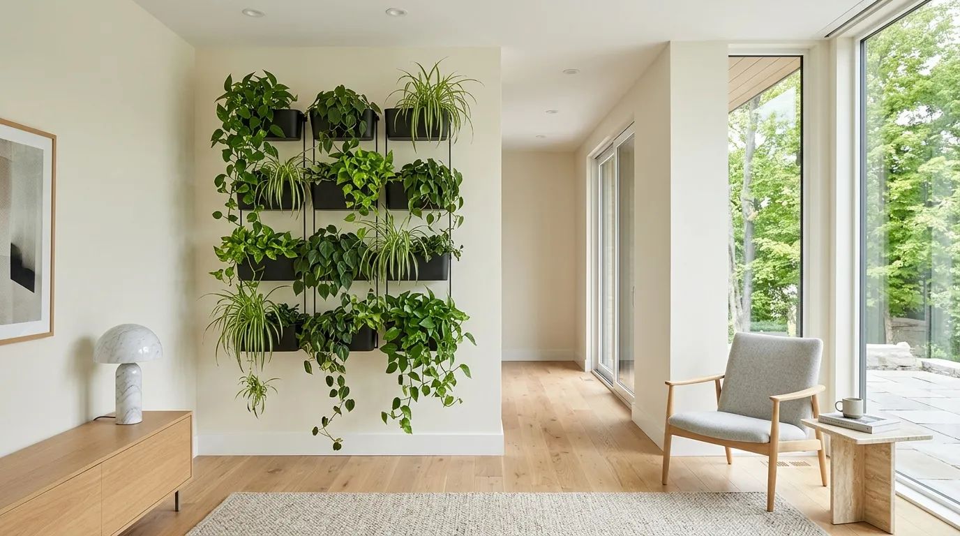 vertical wall decor ideas Vertical Plant Display