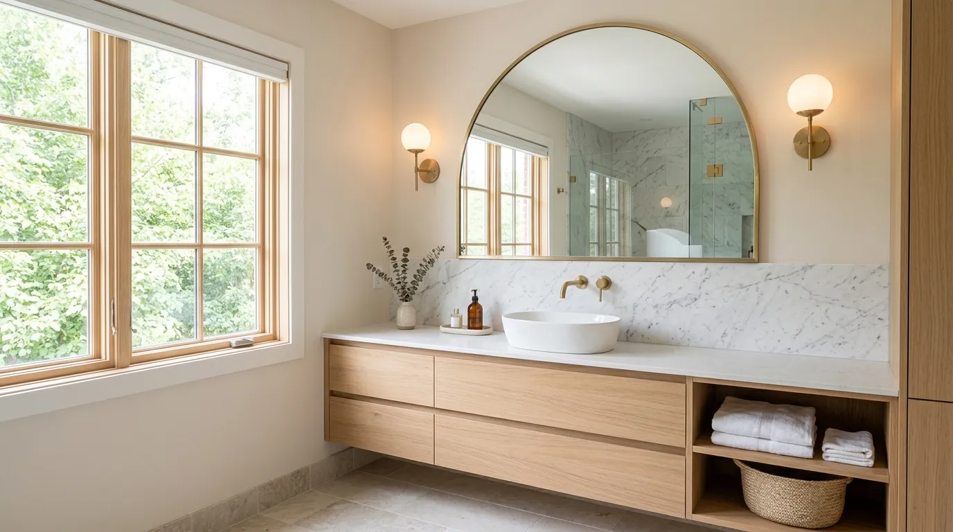 vintage bathroom ideas Arched Mirror