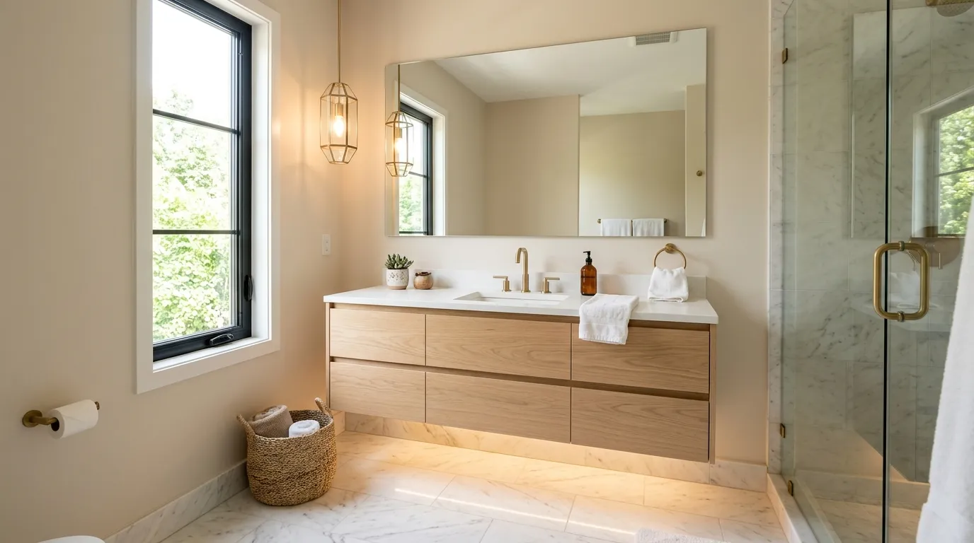 vintage bathroom ideas Floating Vanity