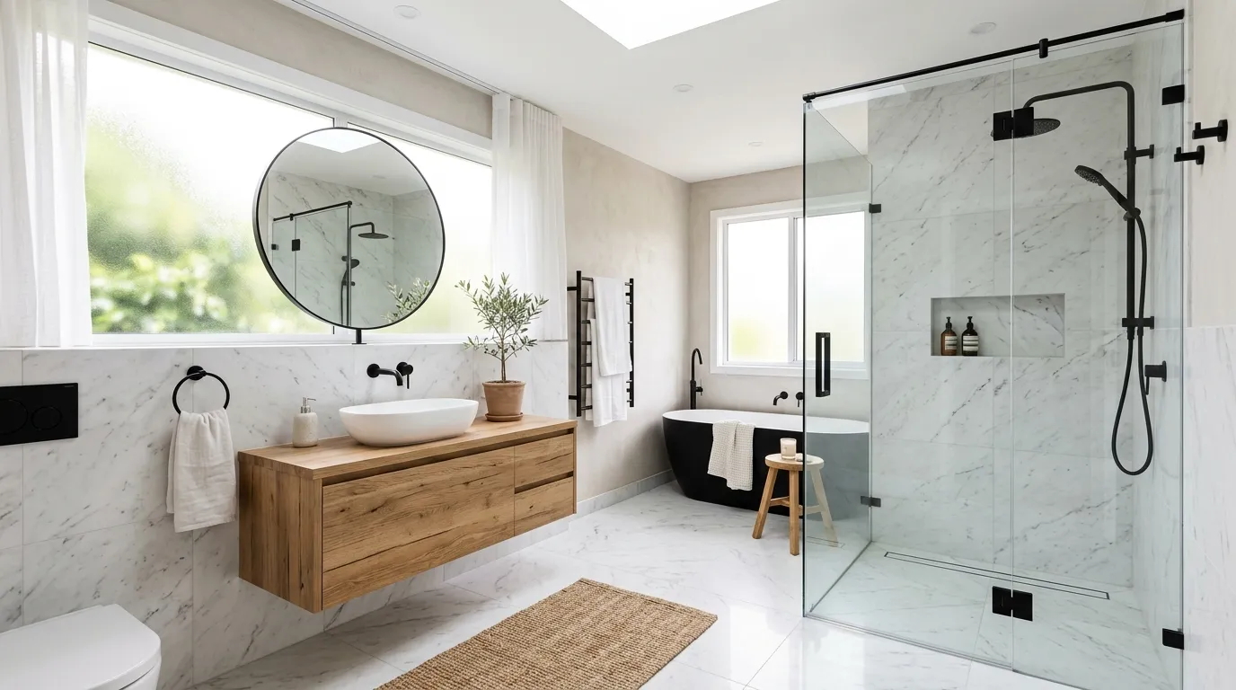 vintage bathroom ideas Glass Shower