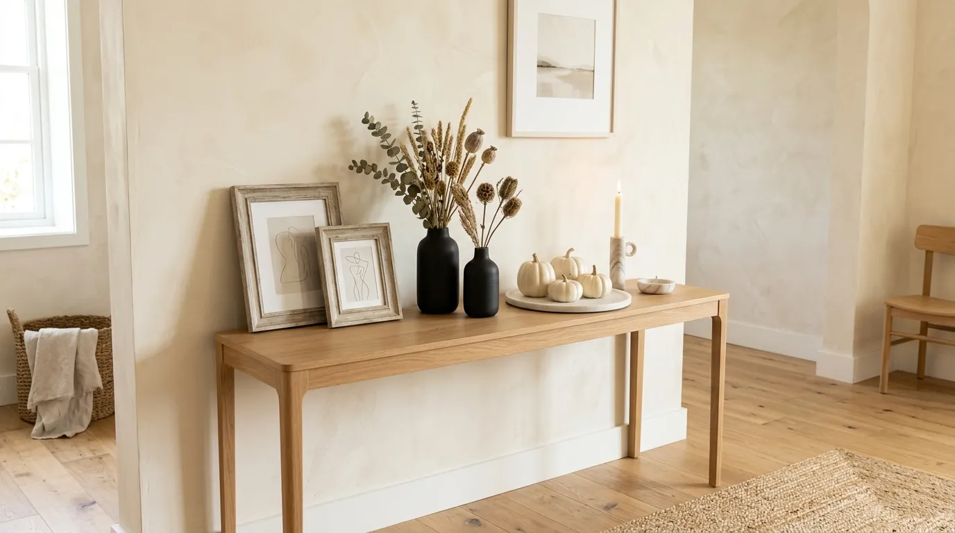 Distressed frames with elegant autumn styling