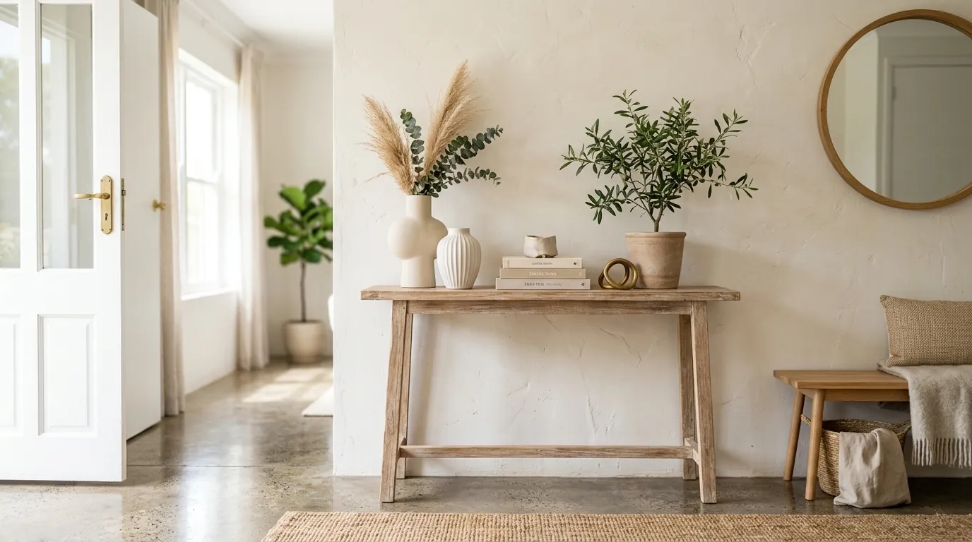 vintage home decor ideas Distressed Wood Console