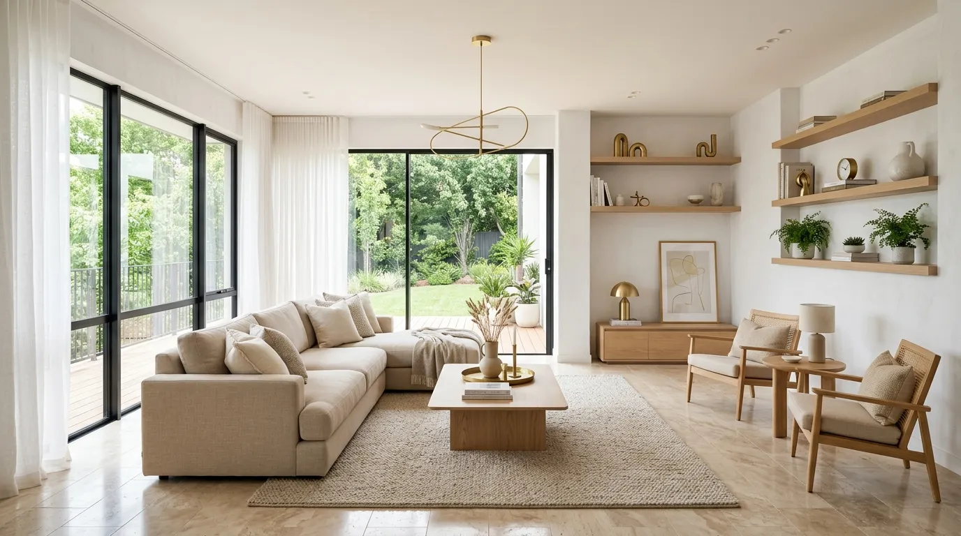 vintage living room decor ideas Elegant Brass Accents