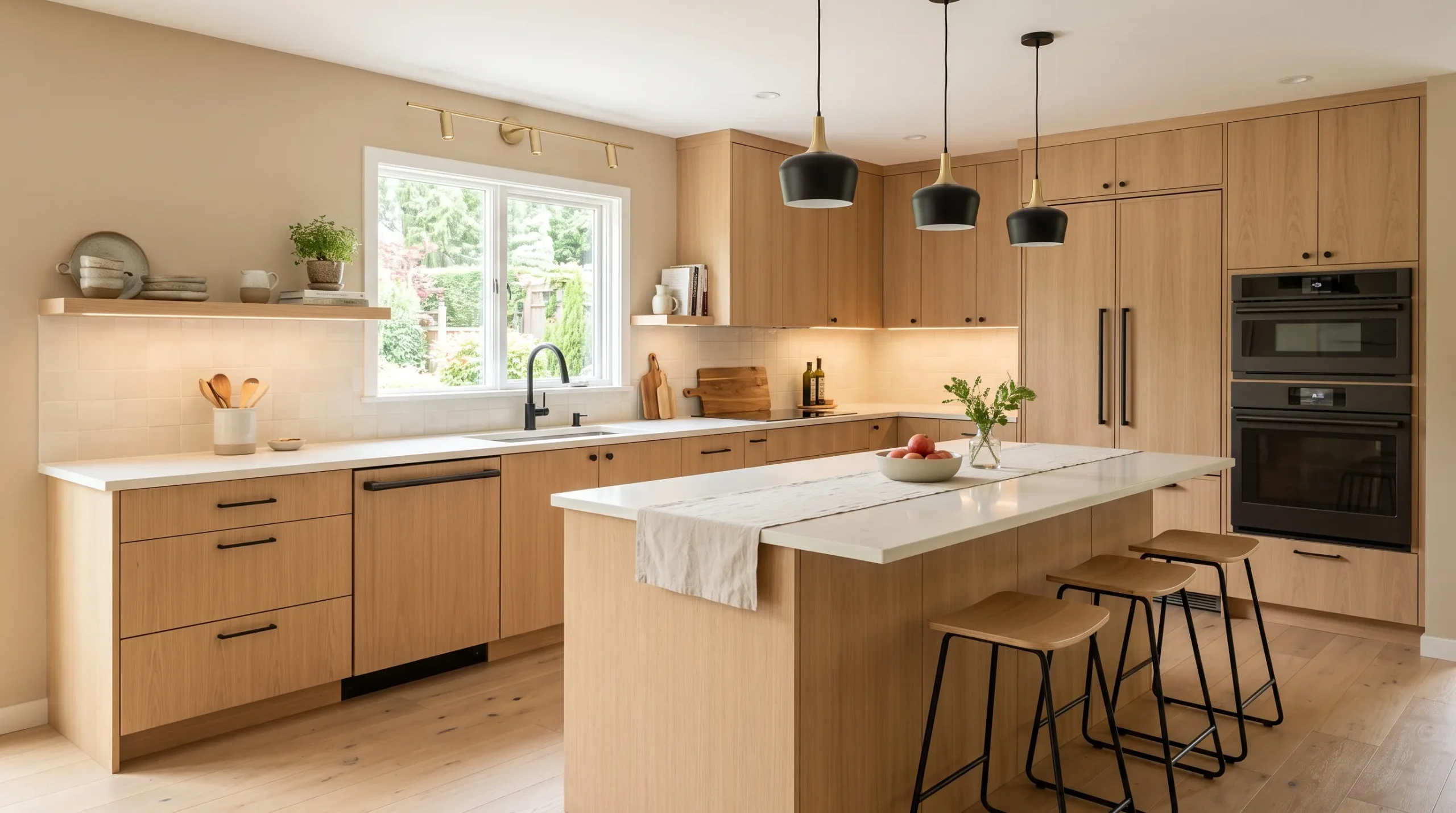 warm kitchen ideas Light Wood Cabinetry
