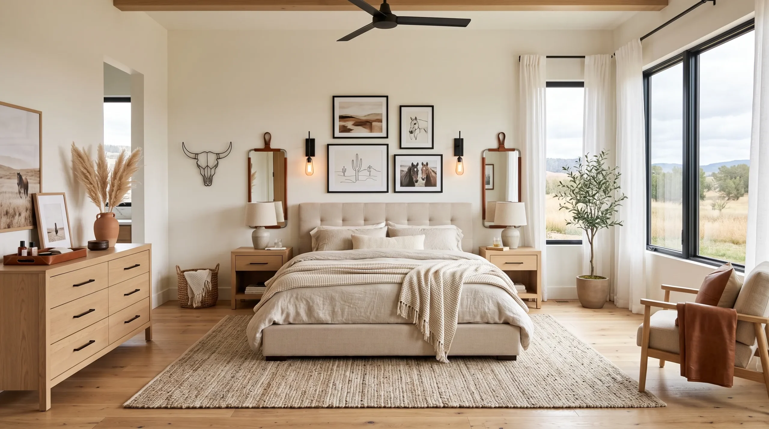 modern western ranch bedroom retreat