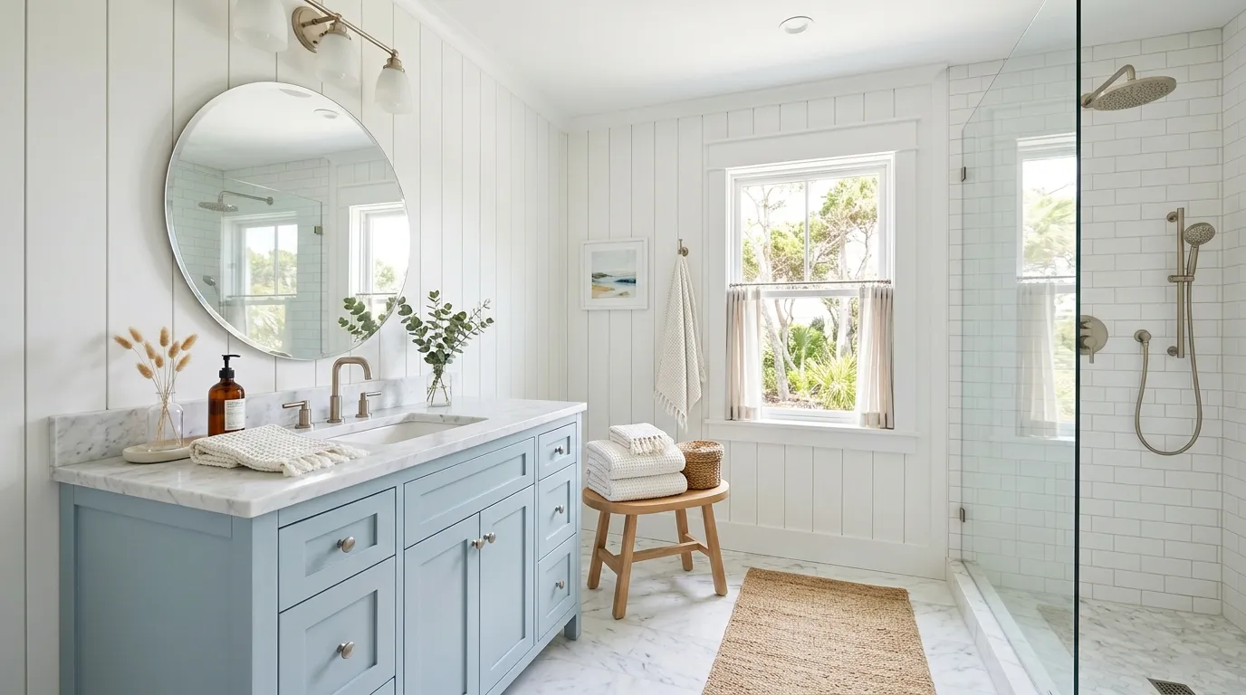 white shiplap panels