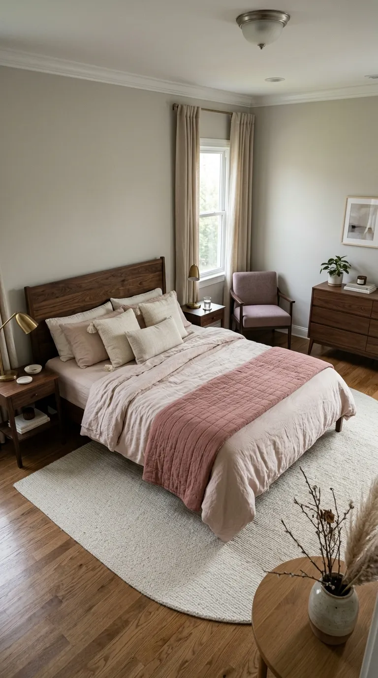 bedroom color palette Dusty Rose Contrast