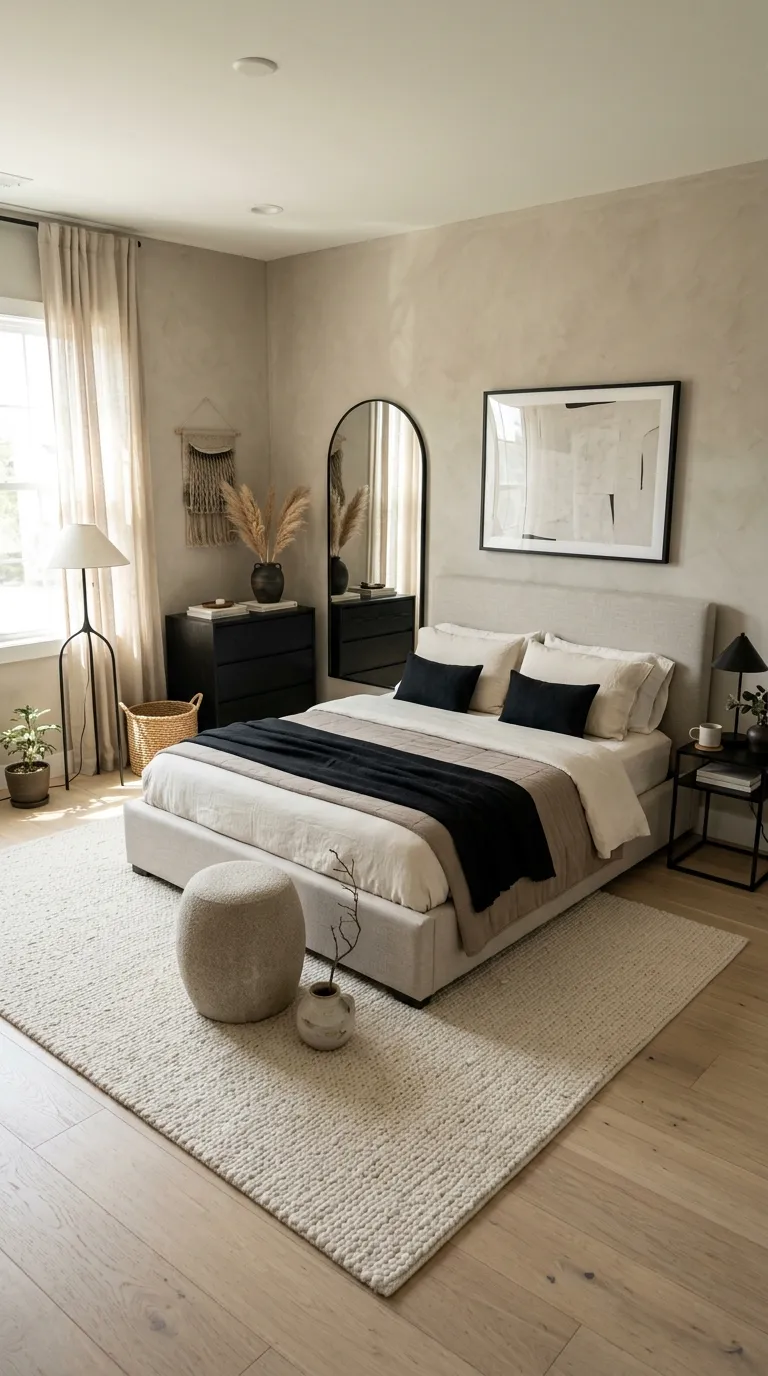 bedroom color palette Greige And Soft Black