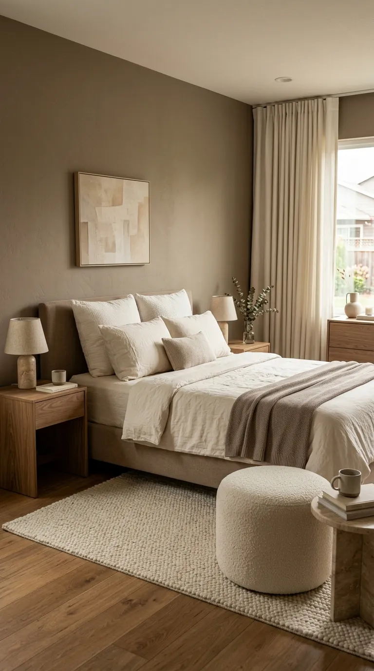 bedroom color palette Mushroom And Cream