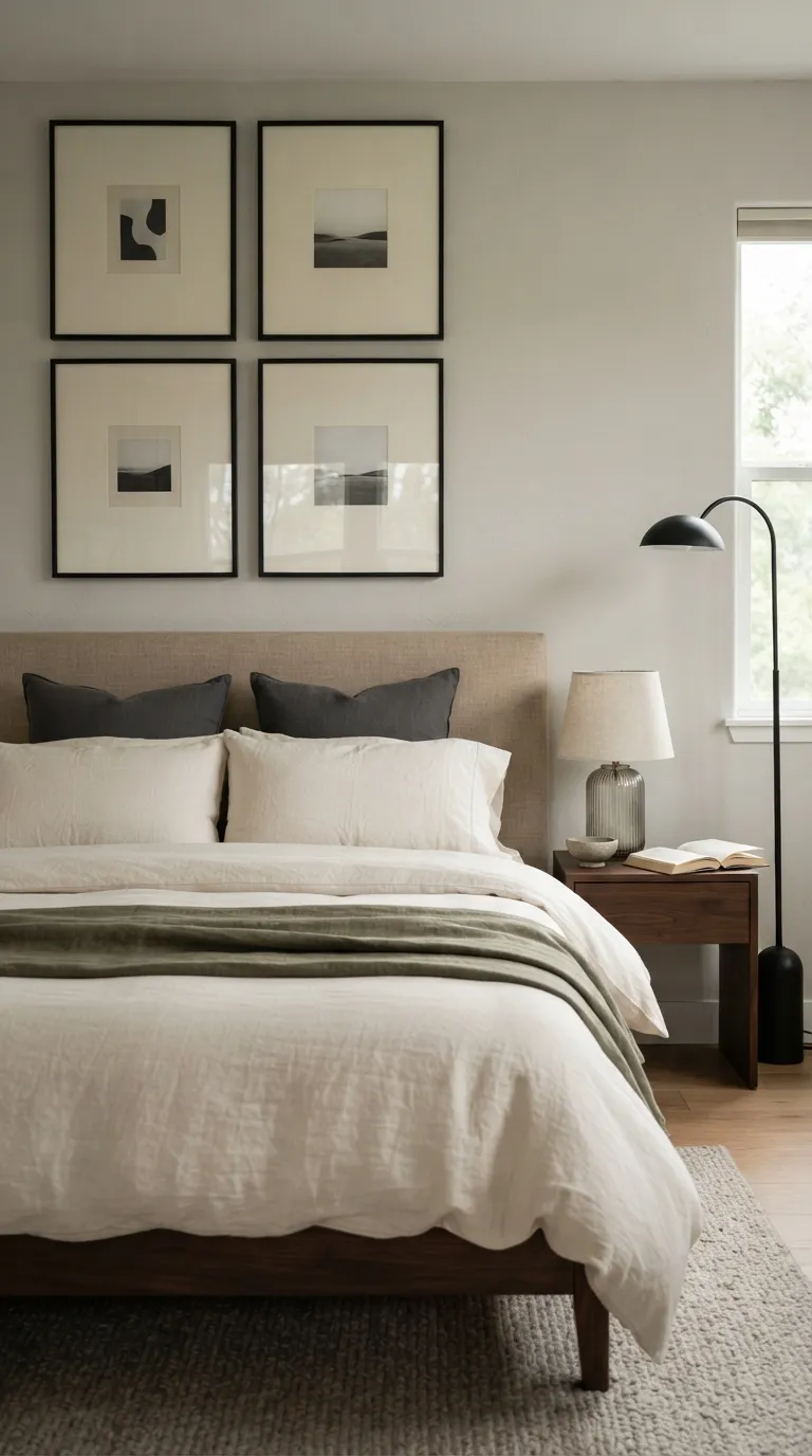 bedroom wall decor ideas for women Black Accent Frames
