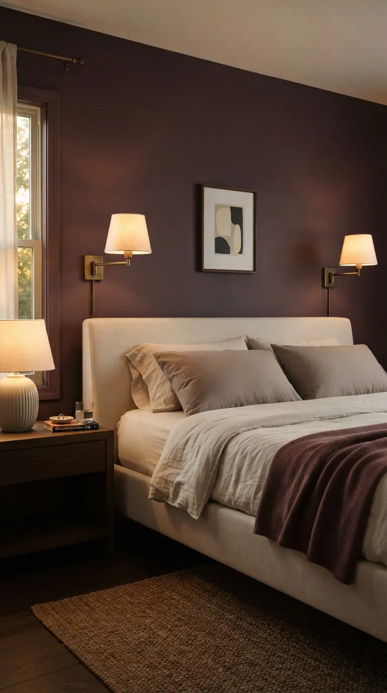 bedroom wall decor ideas for women Moody Painted Wall