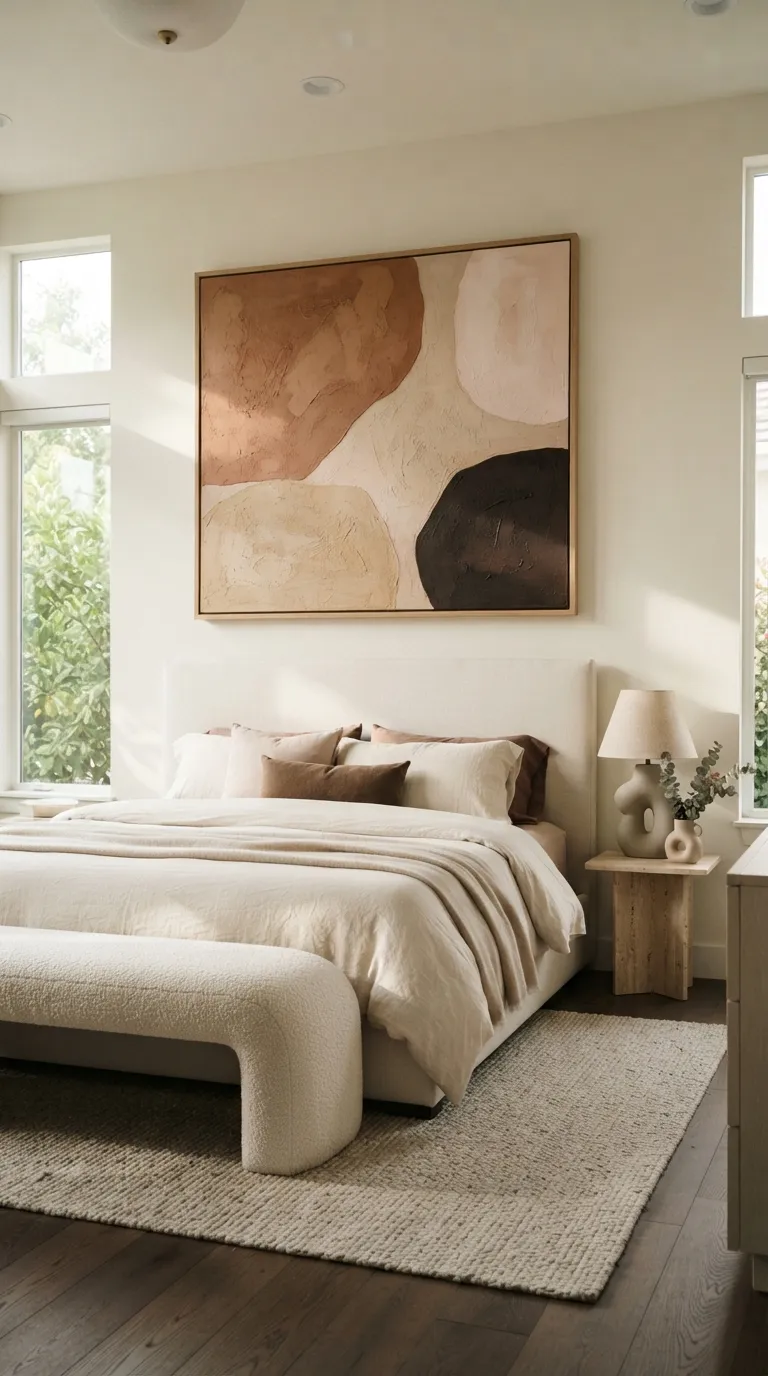 bedroom wall decor ideas for women Oversized Statement Art