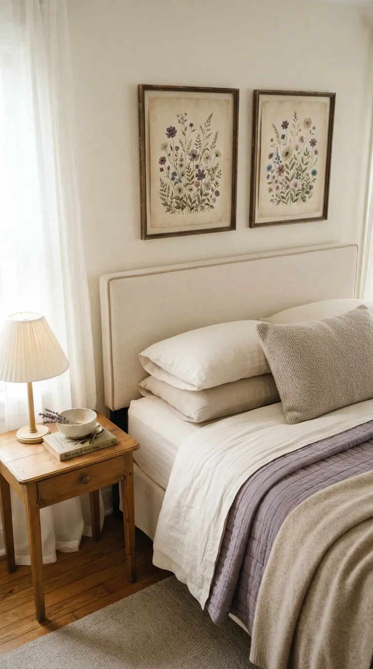 bedroom wall decor ideas for women Romantic Floral Prints