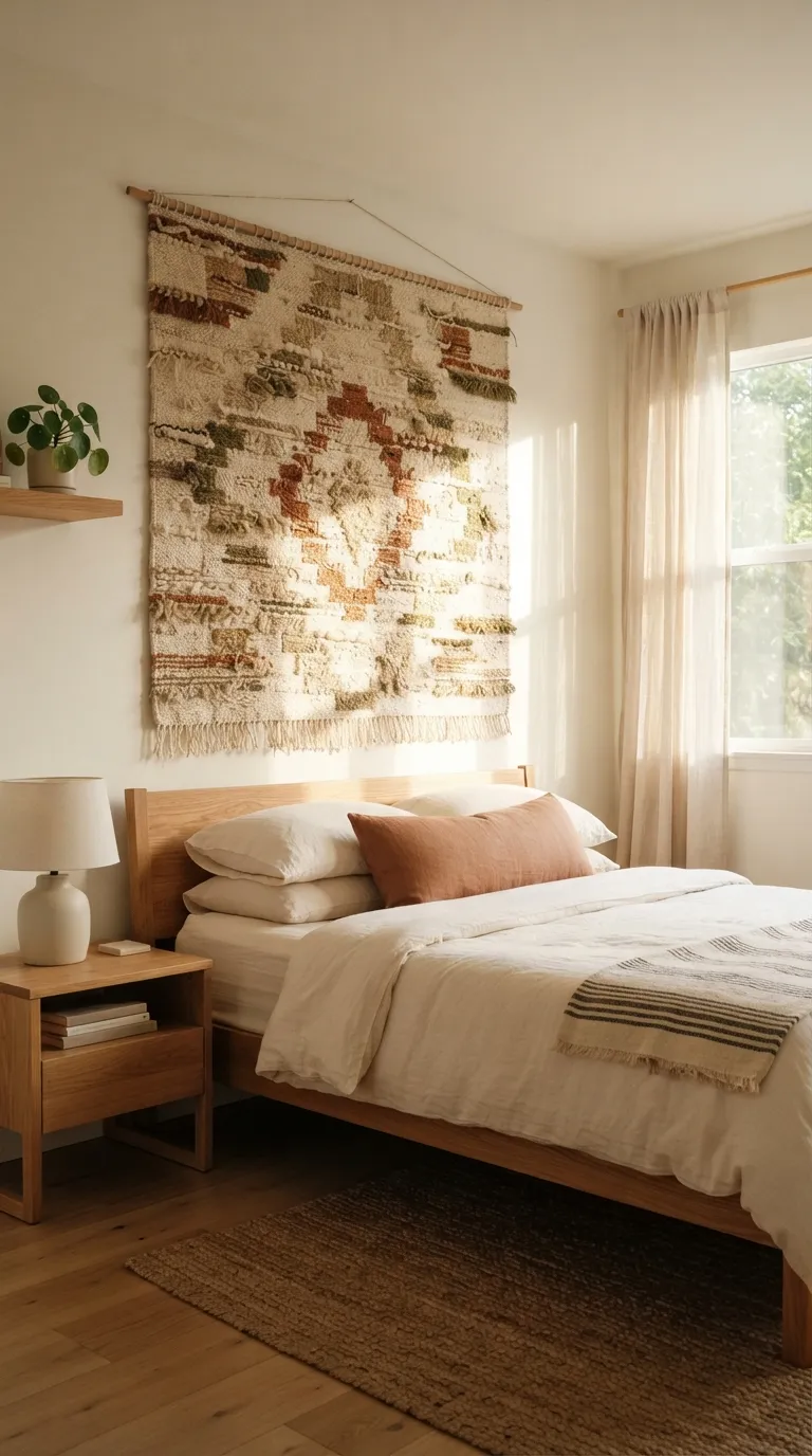 bedroom wall decor ideas for women Woven Textile Display