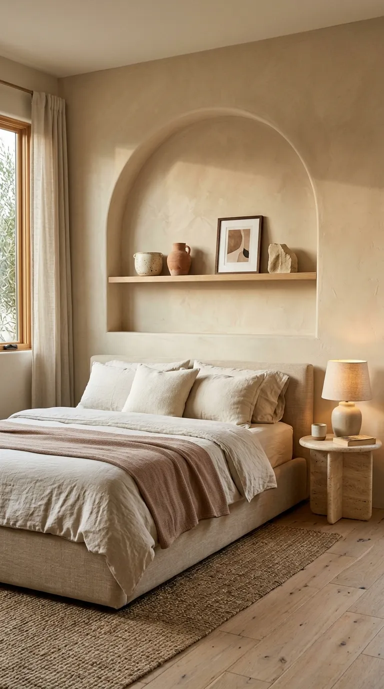 boho bedrooms for women Arched Wall Niches