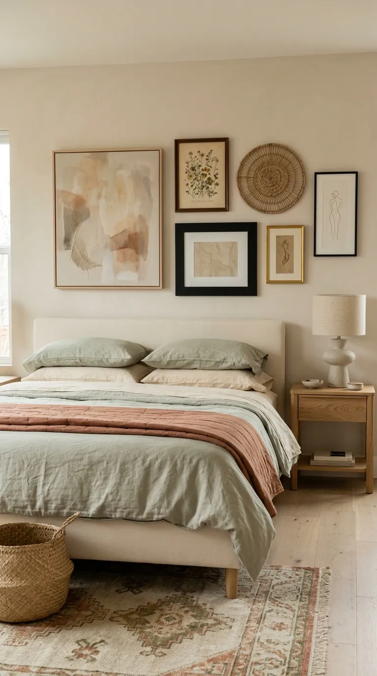 boho bedrooms for women Layered Wall Art