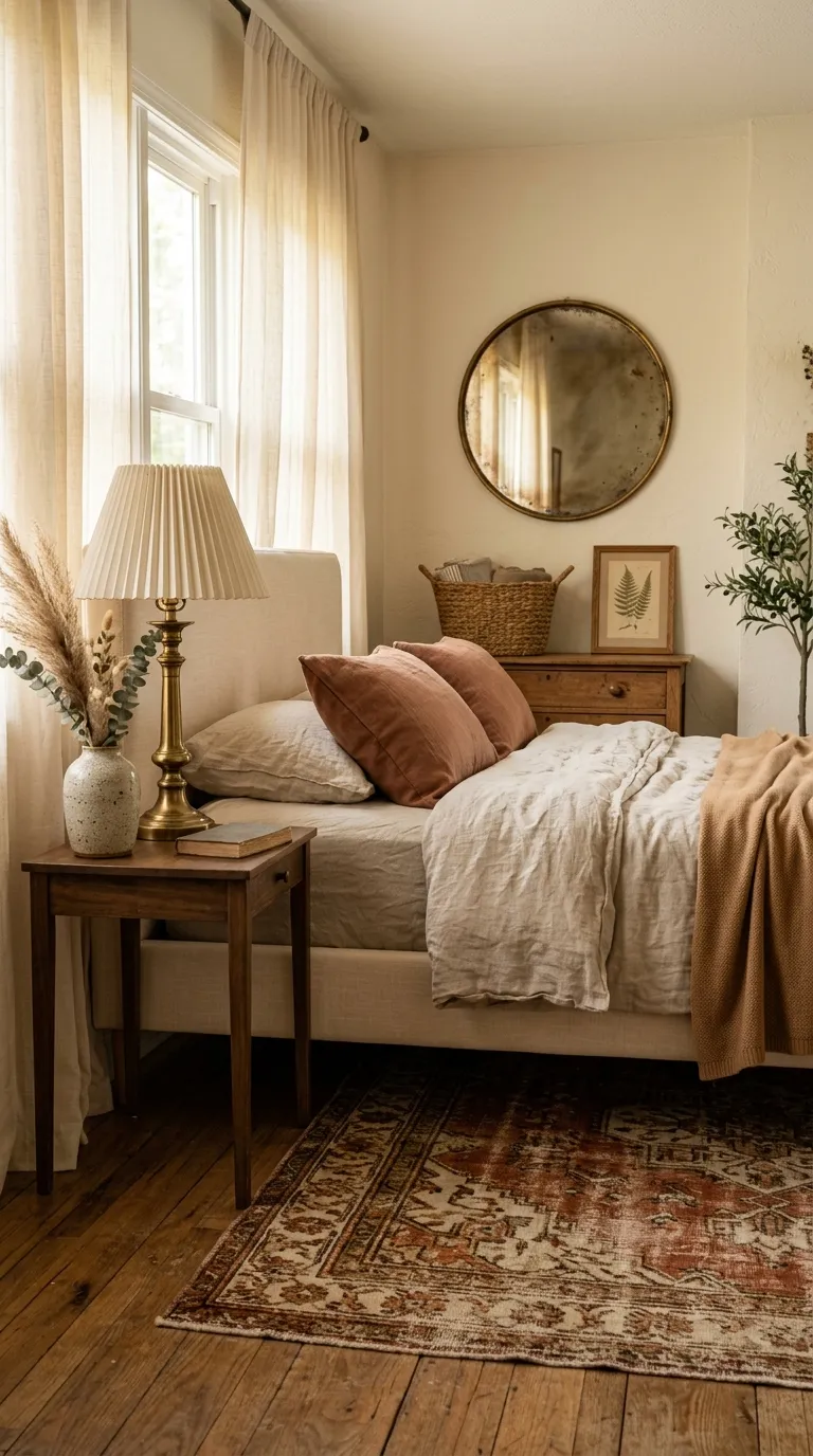 boho bedrooms for women Vintage Brass Details