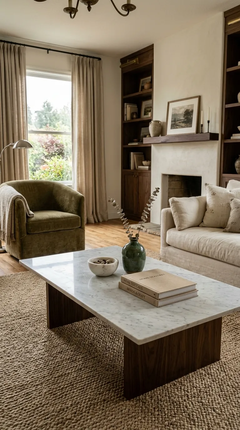 coffee tables ideas decorations Add a Marble Accent