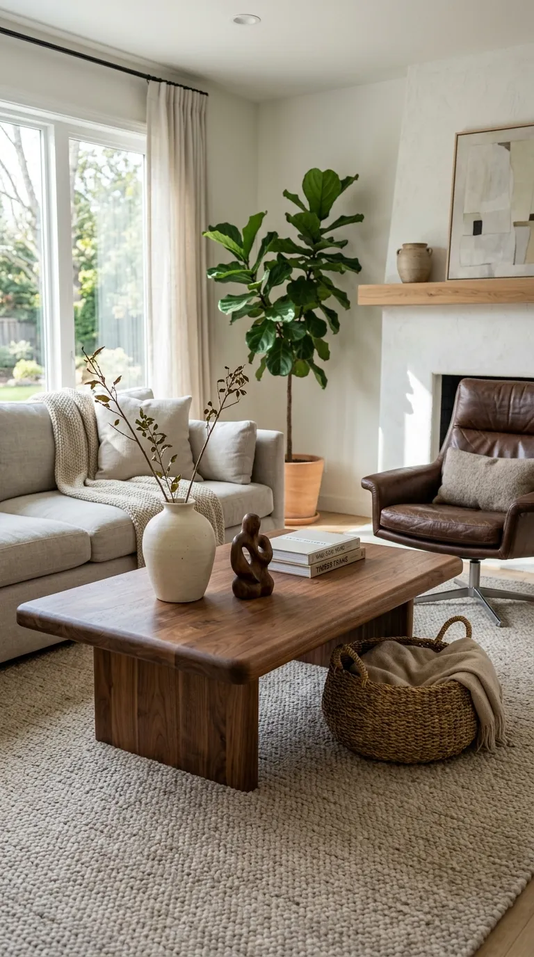 coffee tables ideas decorations Mix Wood and Ceramic