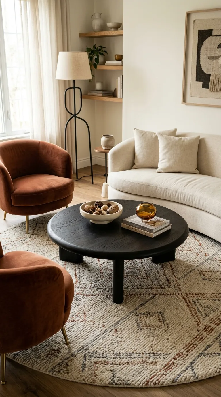 coffee tables ideas decorations Try a Round Table