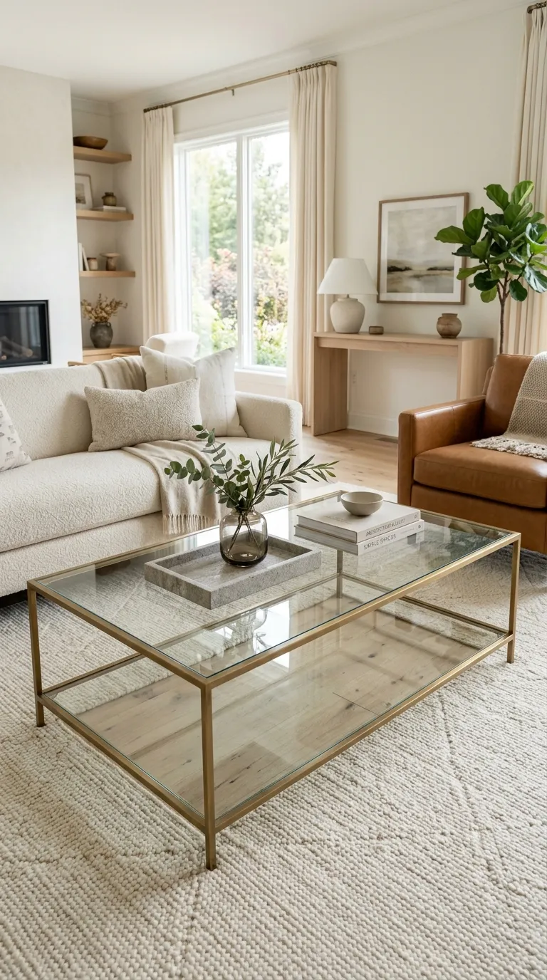 coffee tables ideas decorations Use a Glass Coffee Table