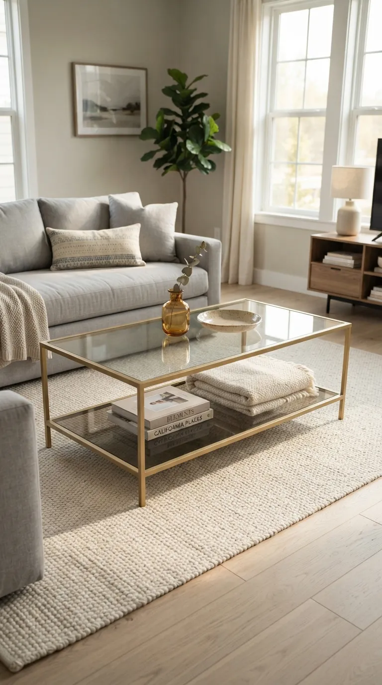 coffee tables ideas gold Glass And Gold