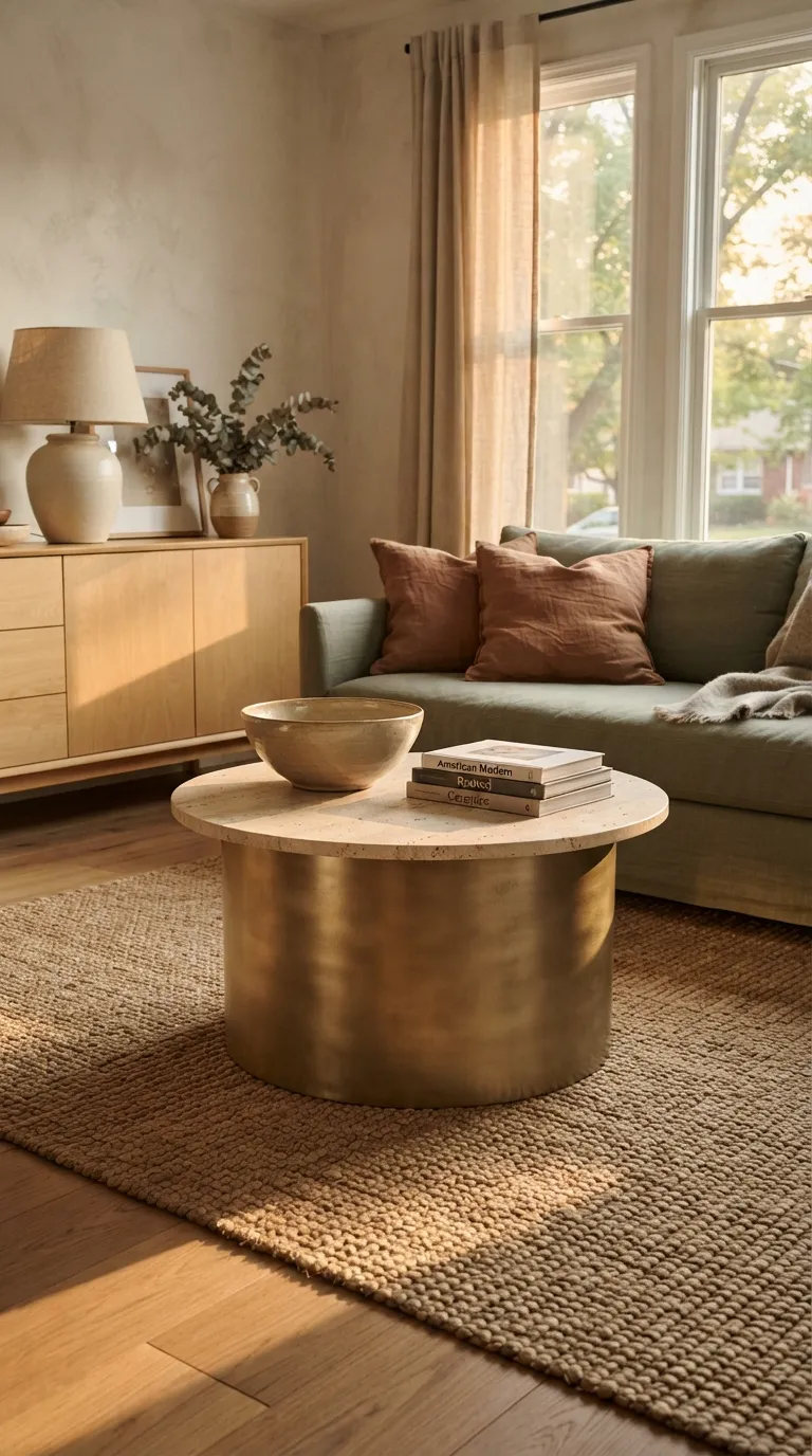 coffee tables ideas gold Gold Drum Tables