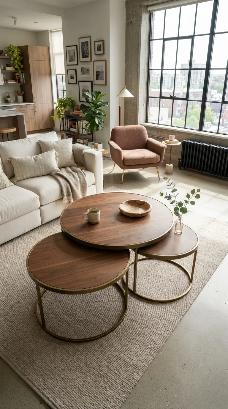 coffee tables ideas gold Gold Nesting Tables