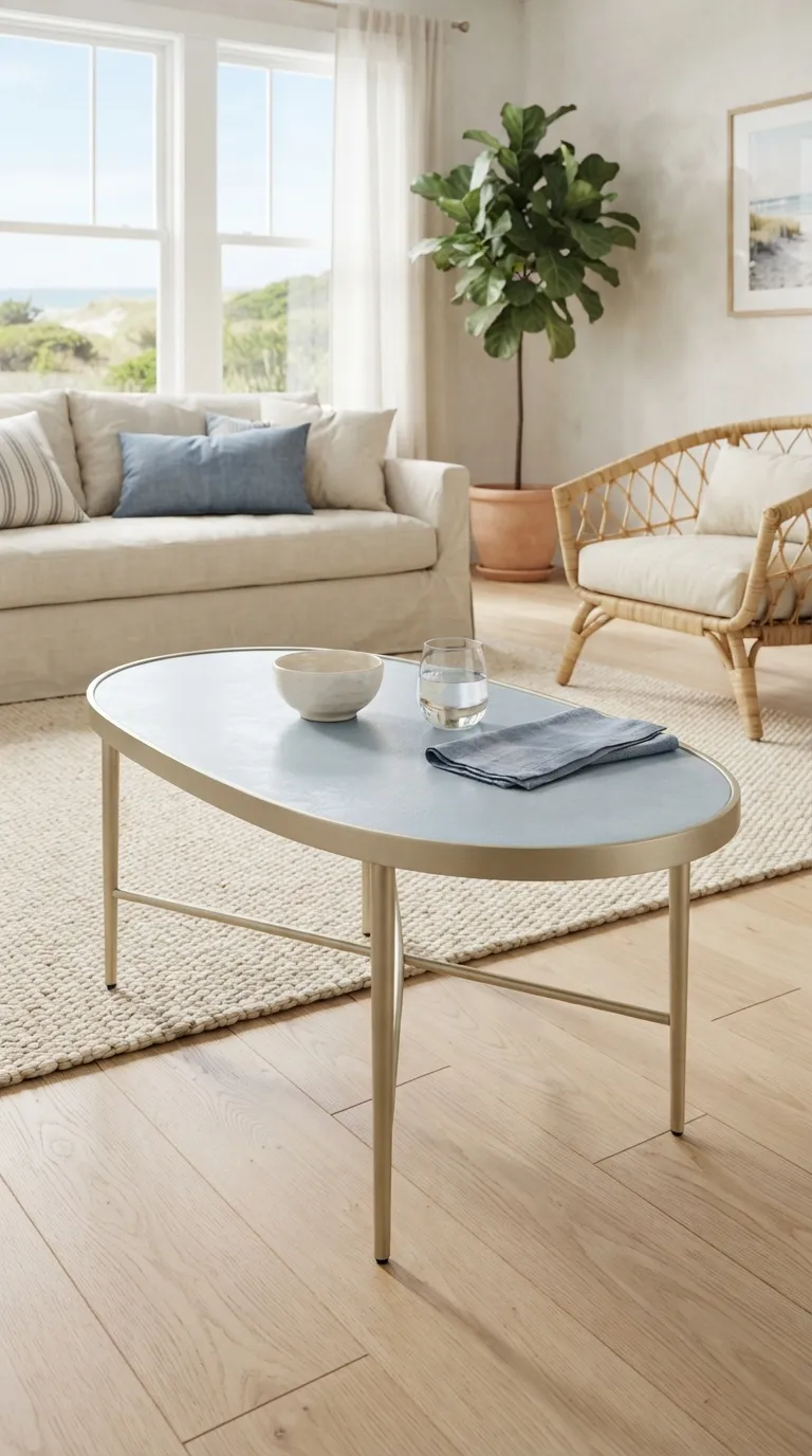 coffee tables ideas gold Gold With Soft Blue