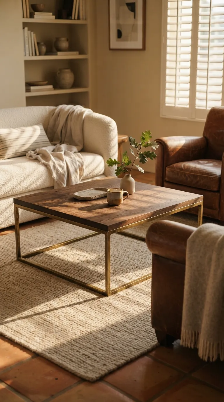 coffee tables ideas gold Gold With Warm Brown
