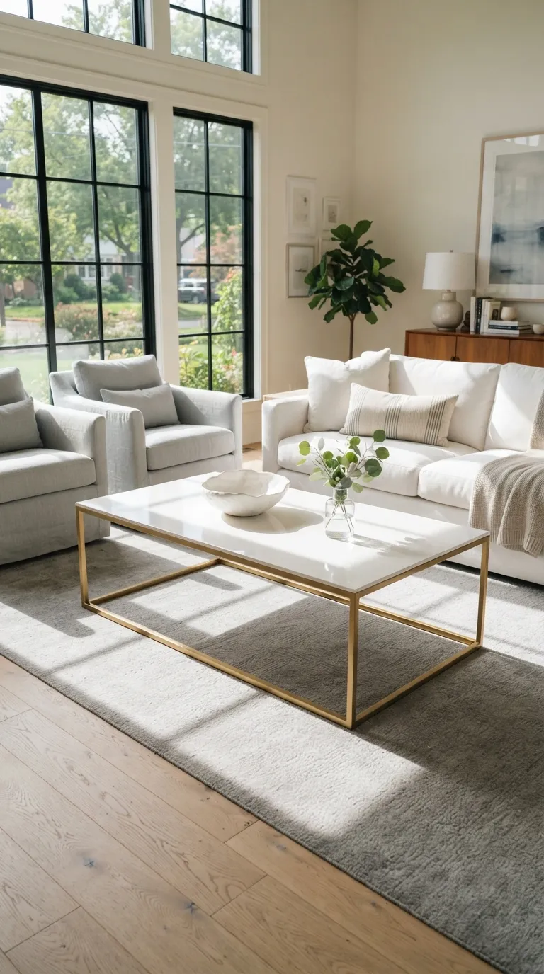 coffee tables ideas gold Gold With White