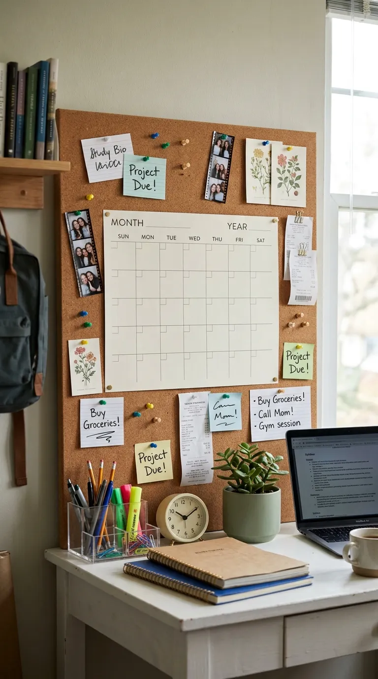 college cork board ideas Frame a Calendar Center