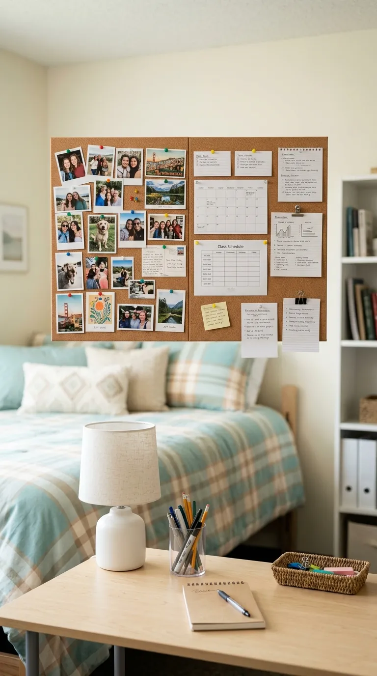 college cork board ideas Mix Photos and Notes