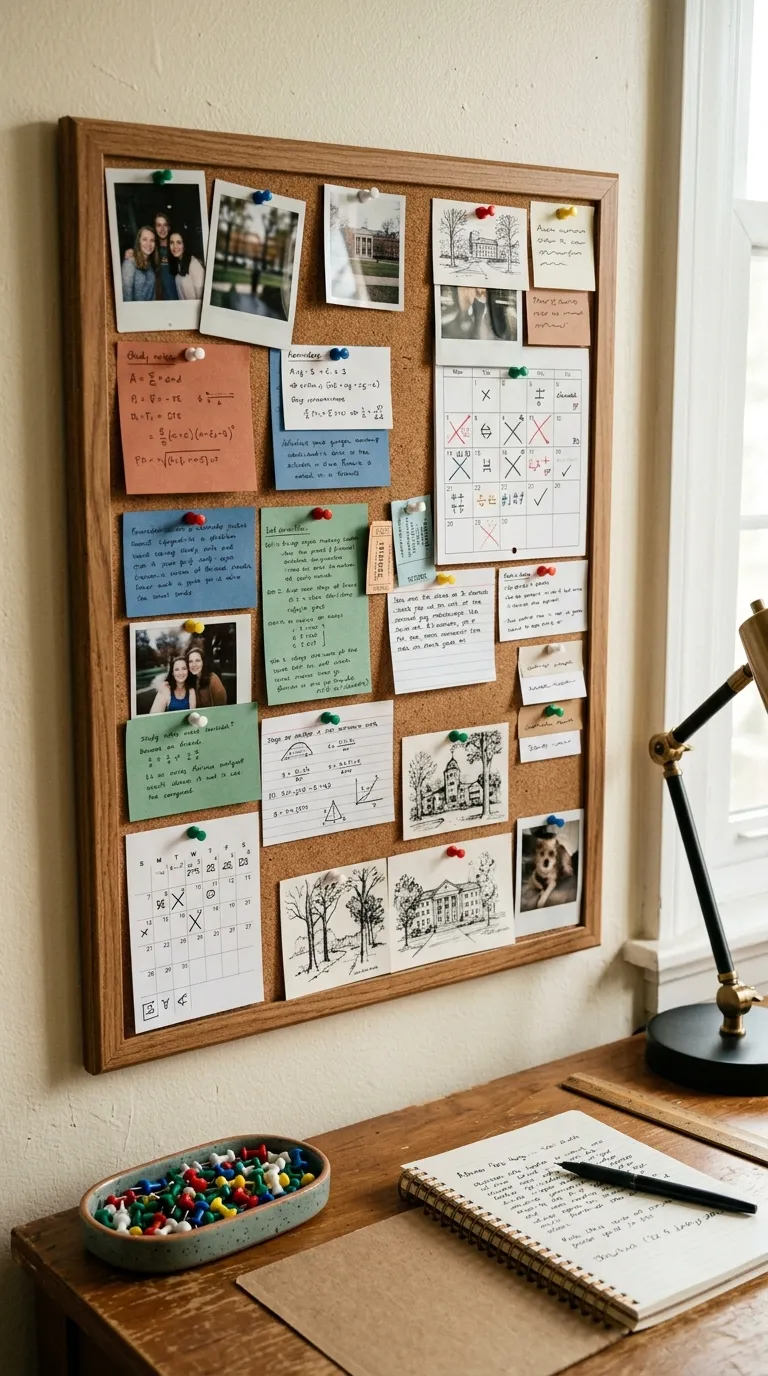 college cork board ideas Use Color-Coded Pins