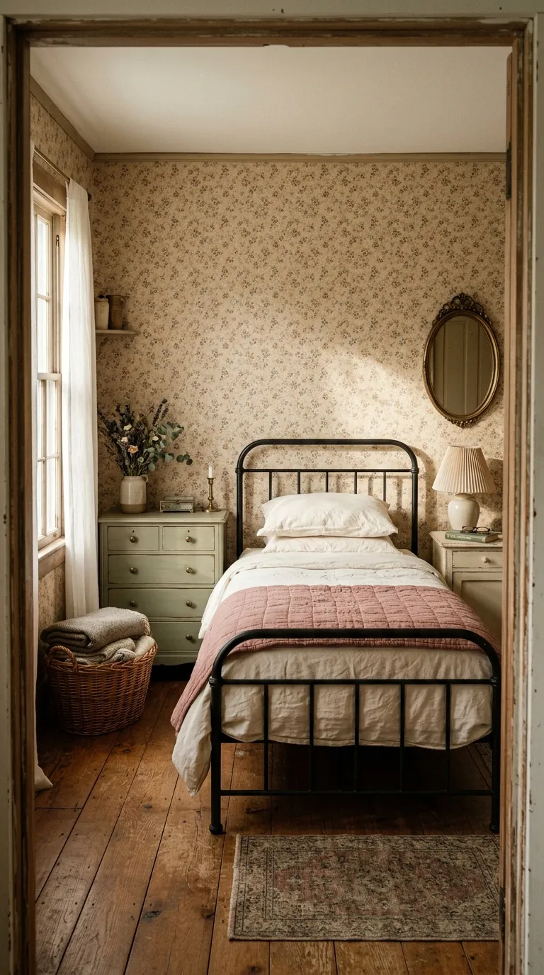 cozy cottagecore aesthetic room ideas Soft Floral Wallpaper