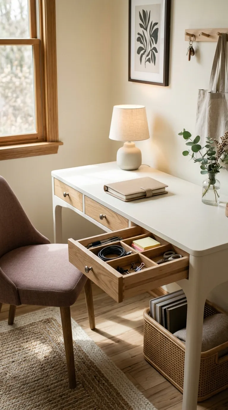 cozy desk setup inspiration Compact Drawer Storage