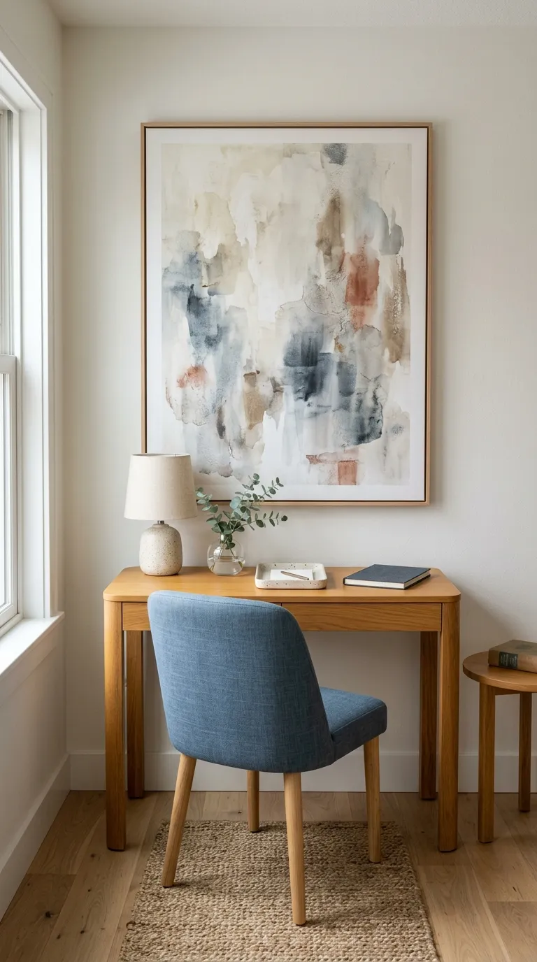 cozy desk setup inspiration Framed Art Balance