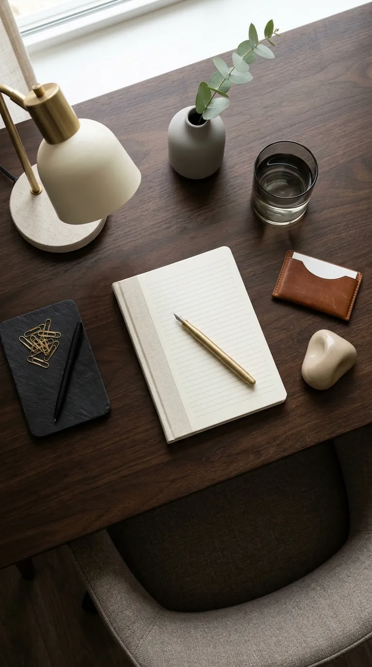 cozy desk setup inspiration Luxe Desk Accessories
