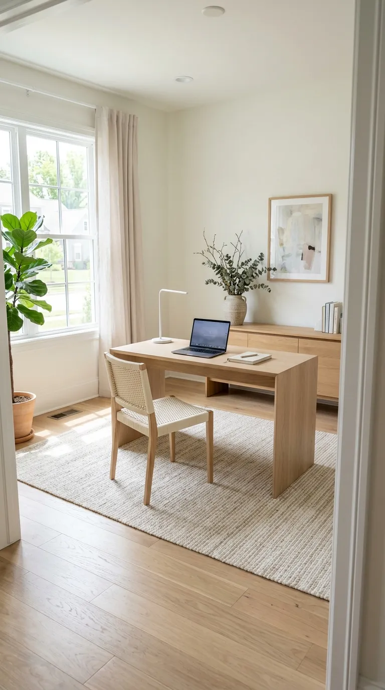 cozy desk setup inspiration Open Airy Layout