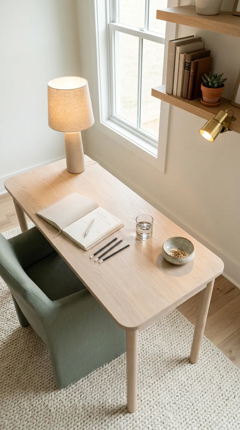 cozy desk setup inspiration Soft Task Lighting