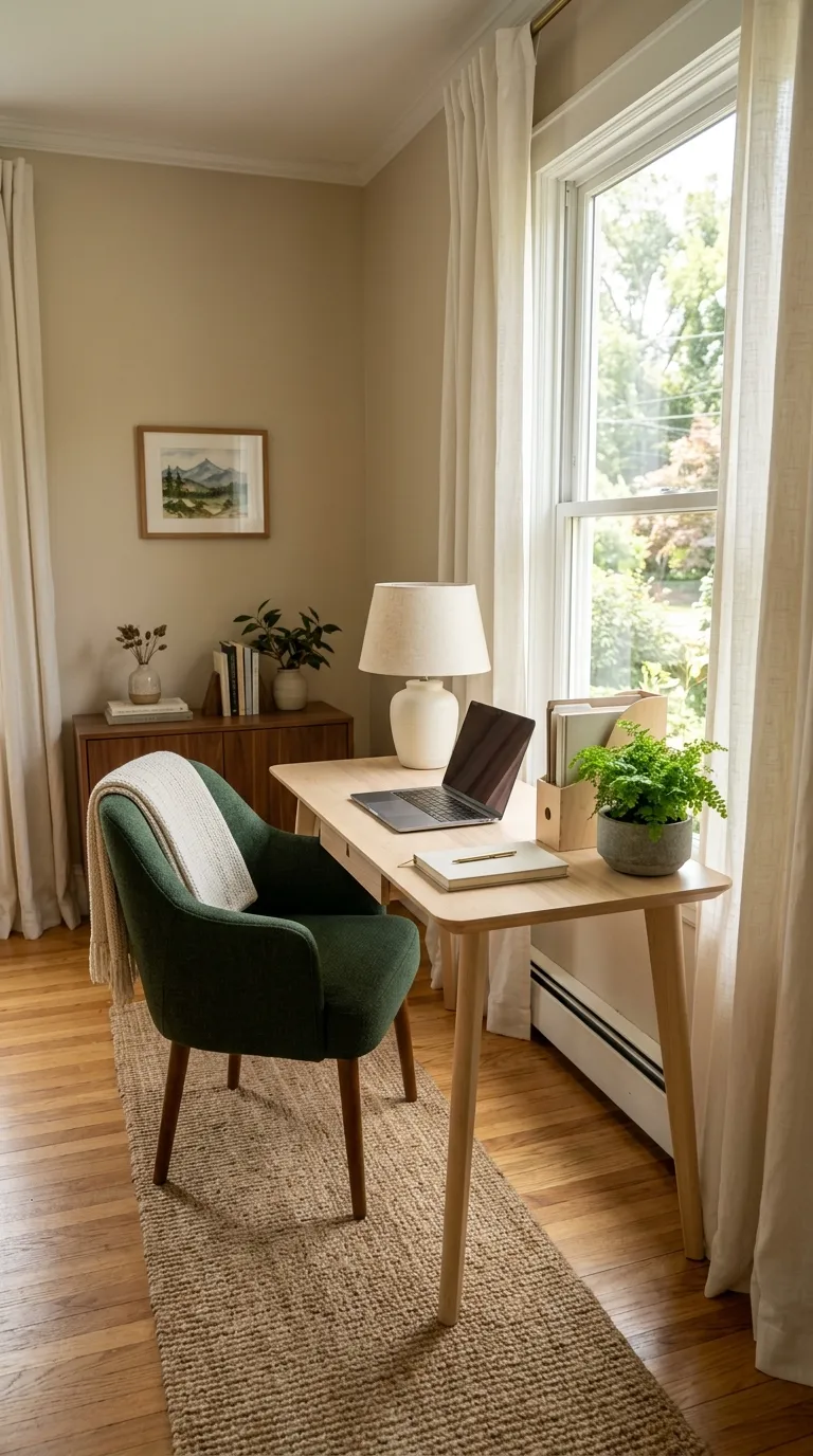 cozy desk setup inspiration Window-Side Placement
