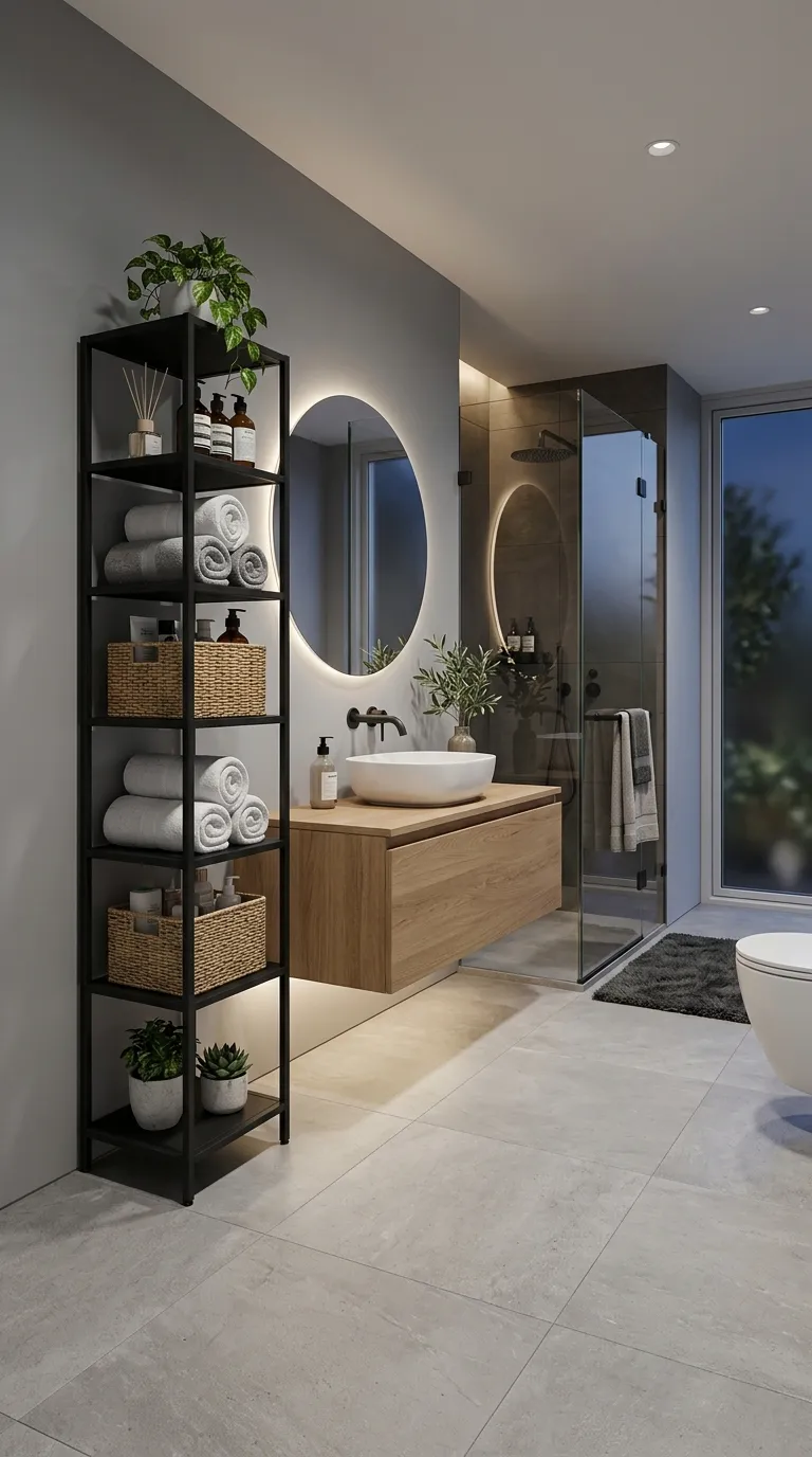 DIY bathroom storage ideas Corner Storage Towers