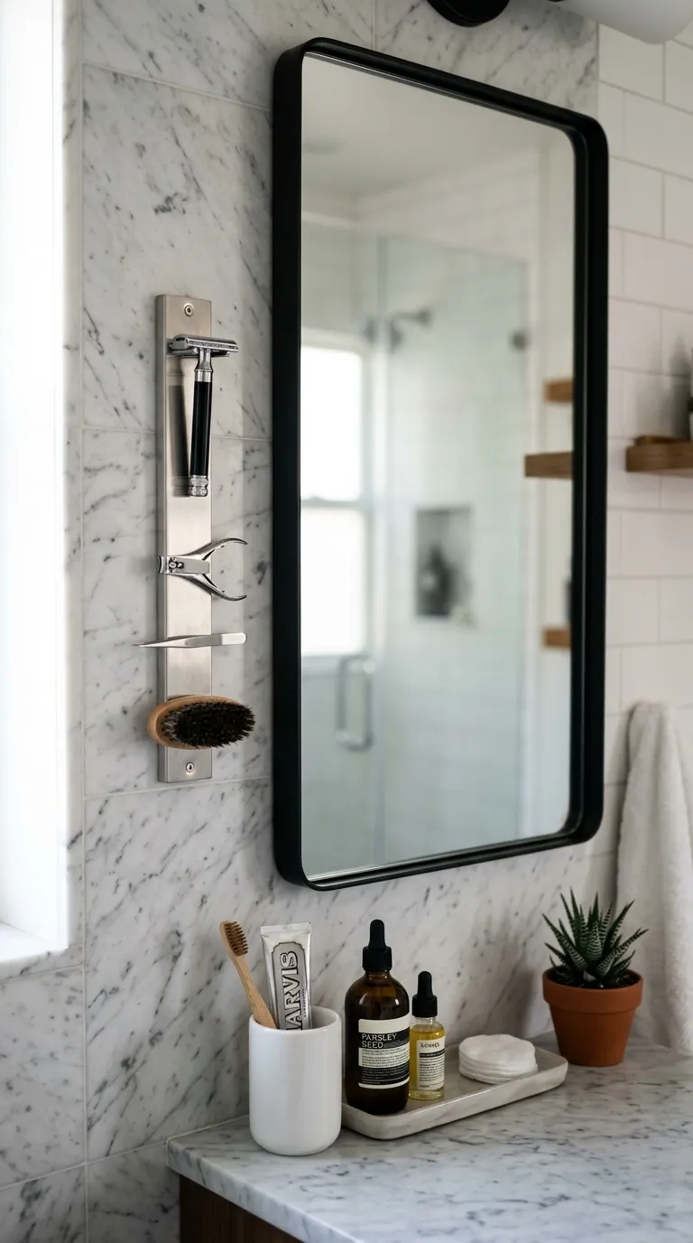 DIY bathroom storage ideas Magnetic Wall Strips