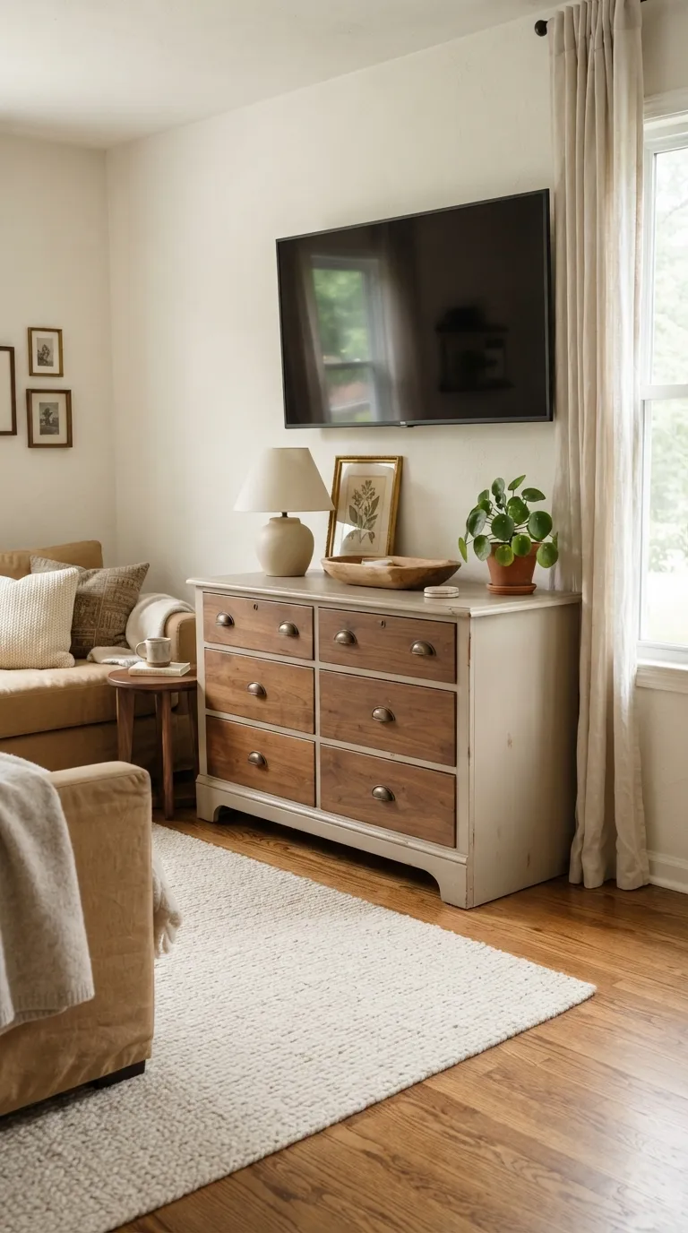 diy tv stand ideas on a budget Dresser Turned TV Stand