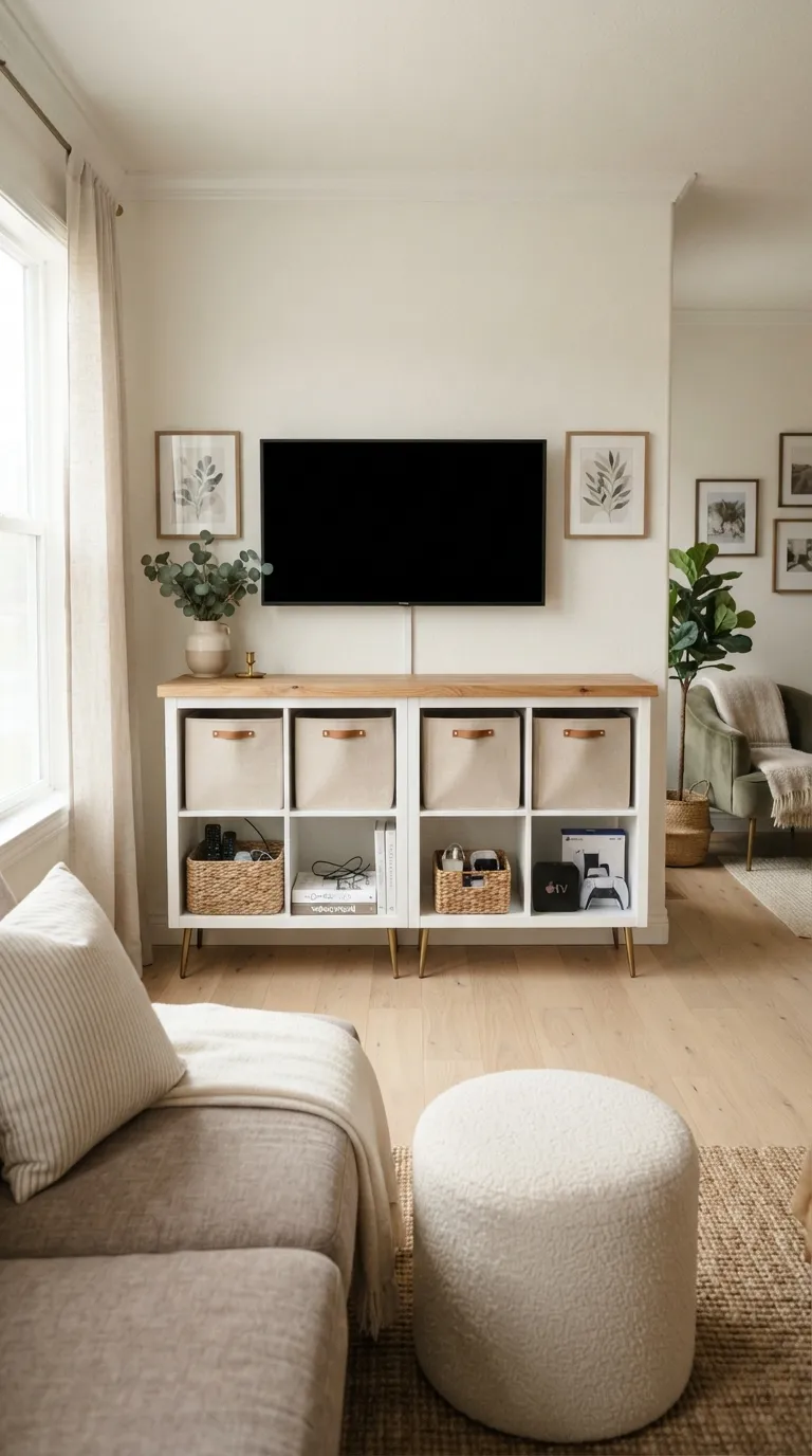 diy tv stand ideas on a budget IKEA Hack Media Console