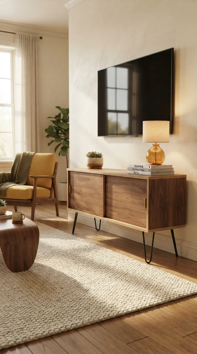 diy tv stand ideas on a budget Mid-Century Hairpin Stand