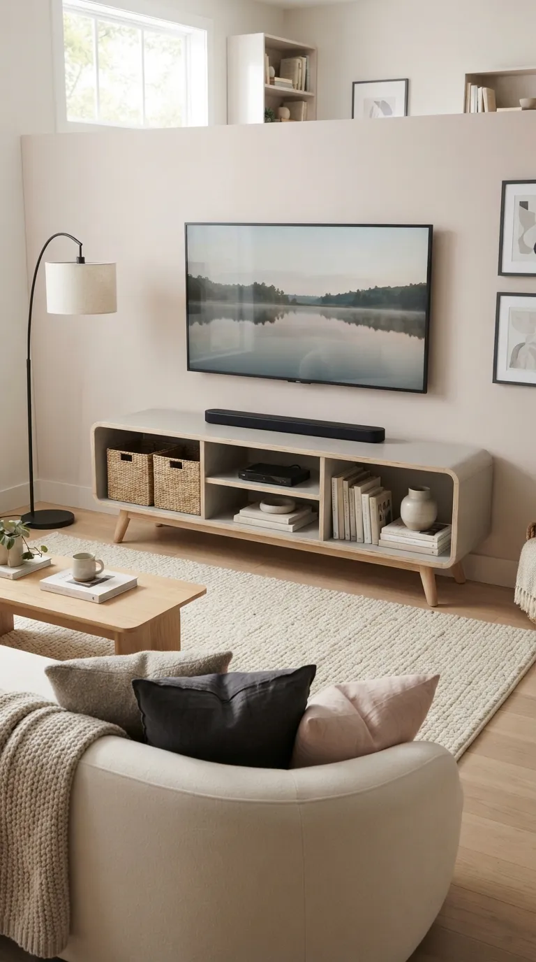 diy tv stand ideas on a budget Painted Plywood Console