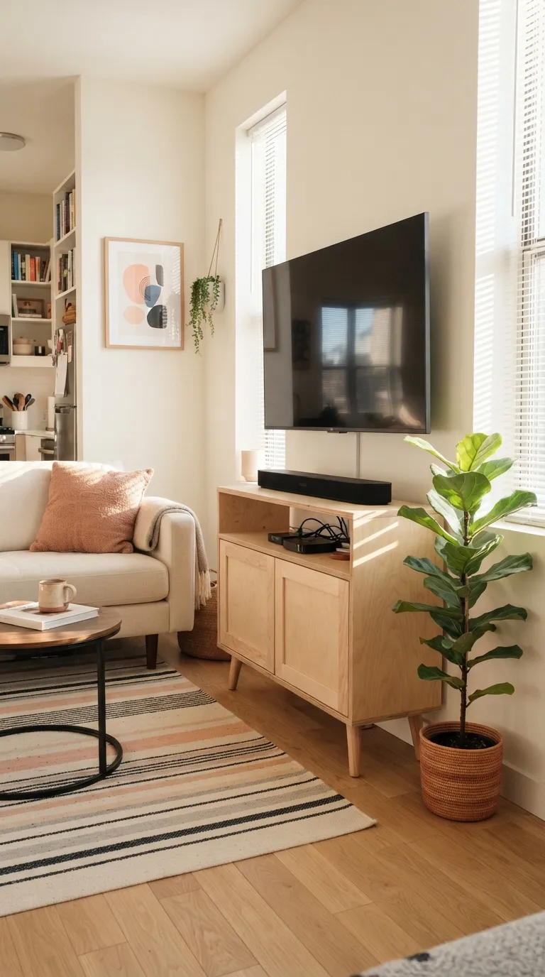 diy tv stand ideas on a budget Slim Console for Small Rooms