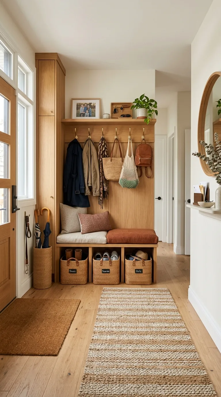 entry hallway decor ideas Functional Storage Benches